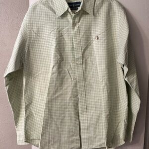 Ralph Lauren Light Green Gingham Shirt Aize XL